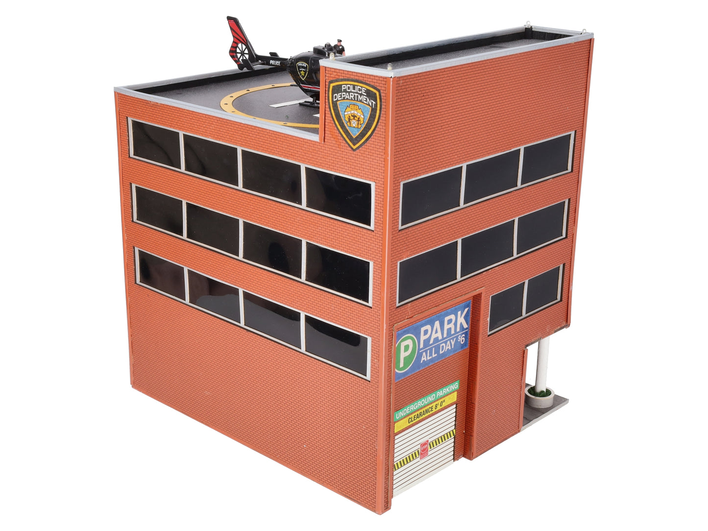 Menards 279-4435 O Scale One Police Plaza w/ Animated Helicopter EX/Box