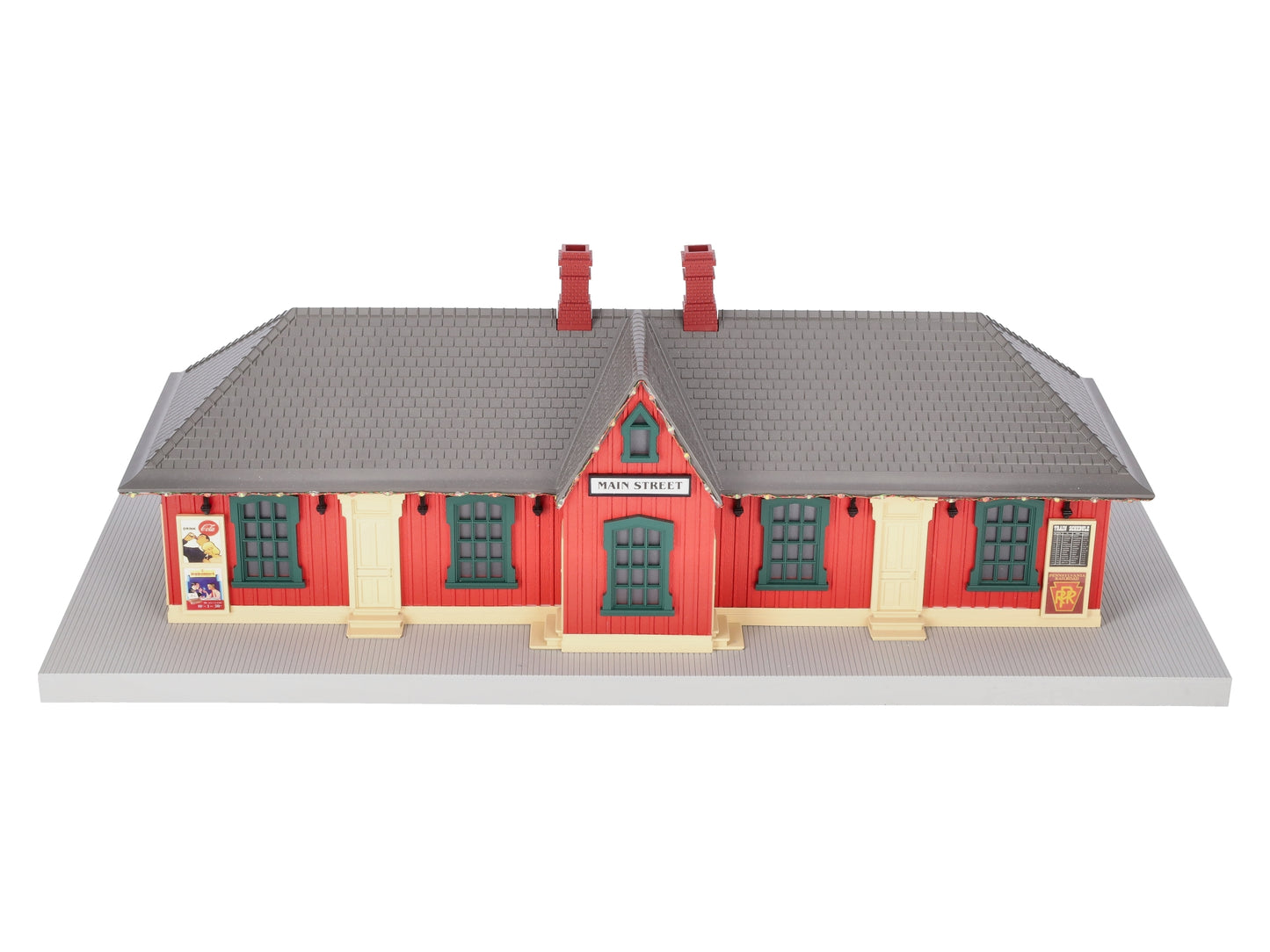 MTH 30-90610 O Main Street Country Passenger Station w/Christmas Lights