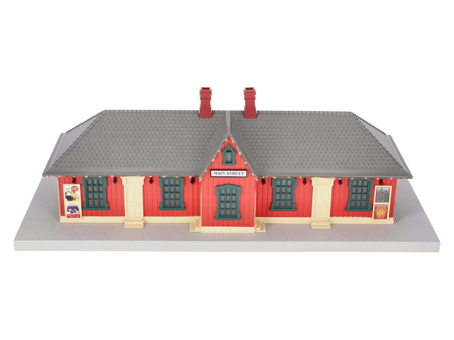 MTH 30-90610 O Main Street Country Passenger Station w/Christmas Lights