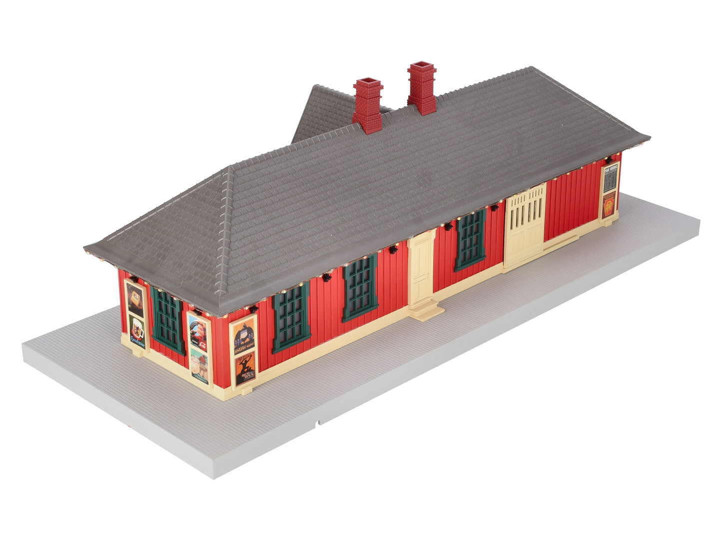 MTH 30-90610 O Main Street Country Passenger Station w/Christmas Lights