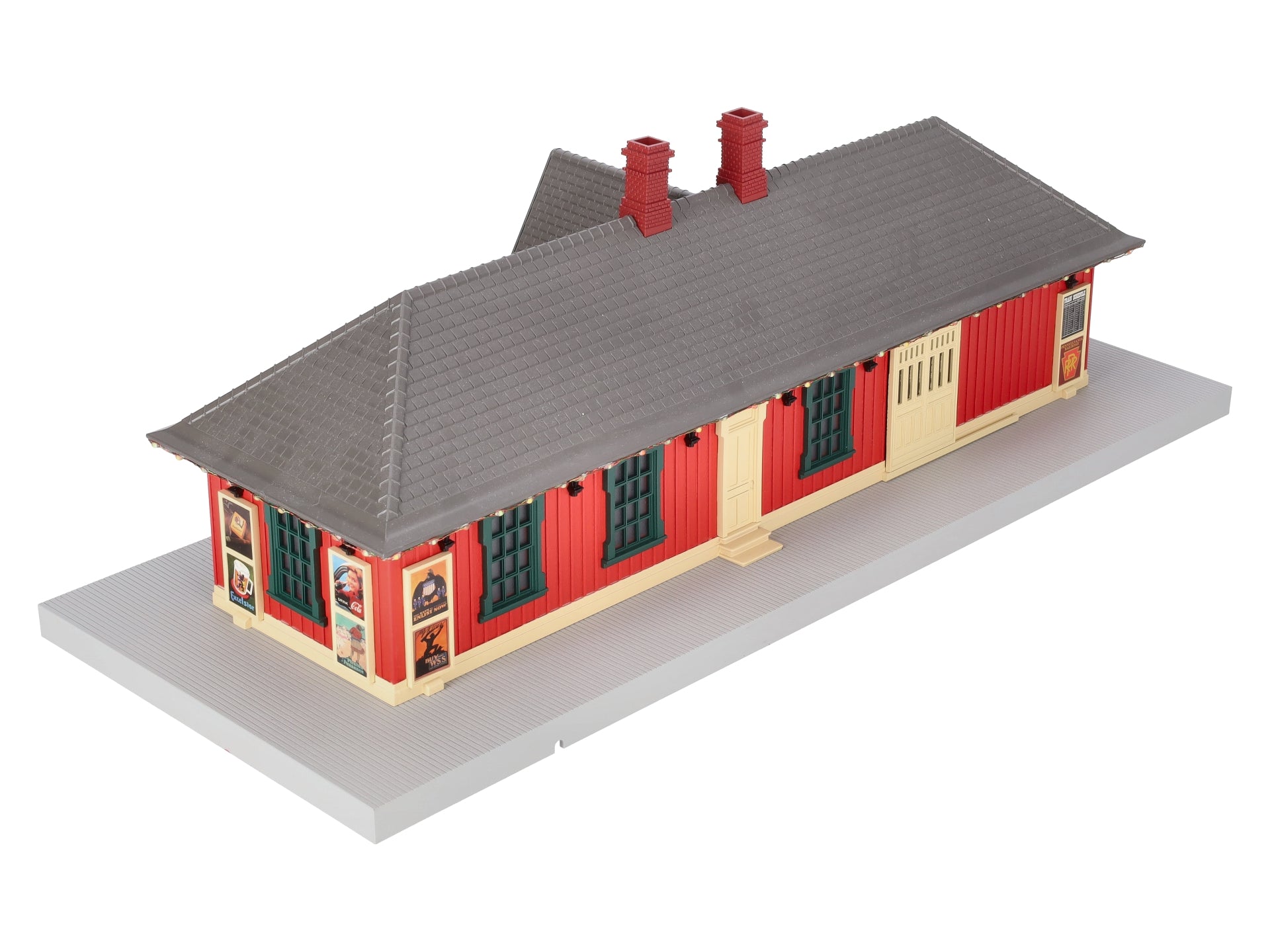 MTH 30-90610 O Main Street Country Passenger Station w/Christmas Lights