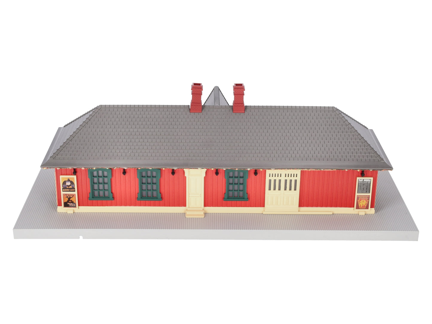 MTH 30-90610 O Main Street Country Passenger Station w/Christmas Lights