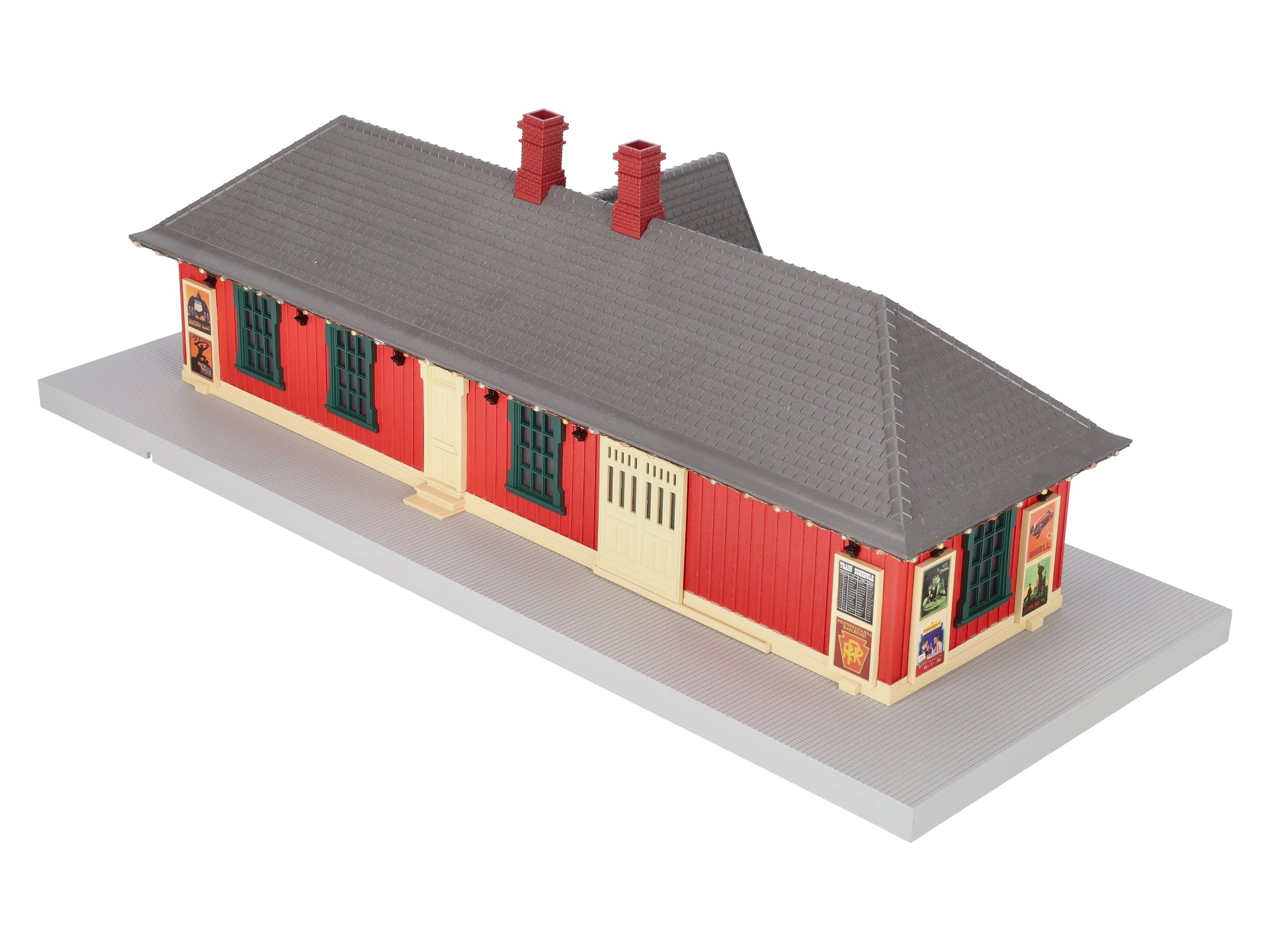 MTH 30-90610 O Main Street Country Passenger Station w/Christmas Lights