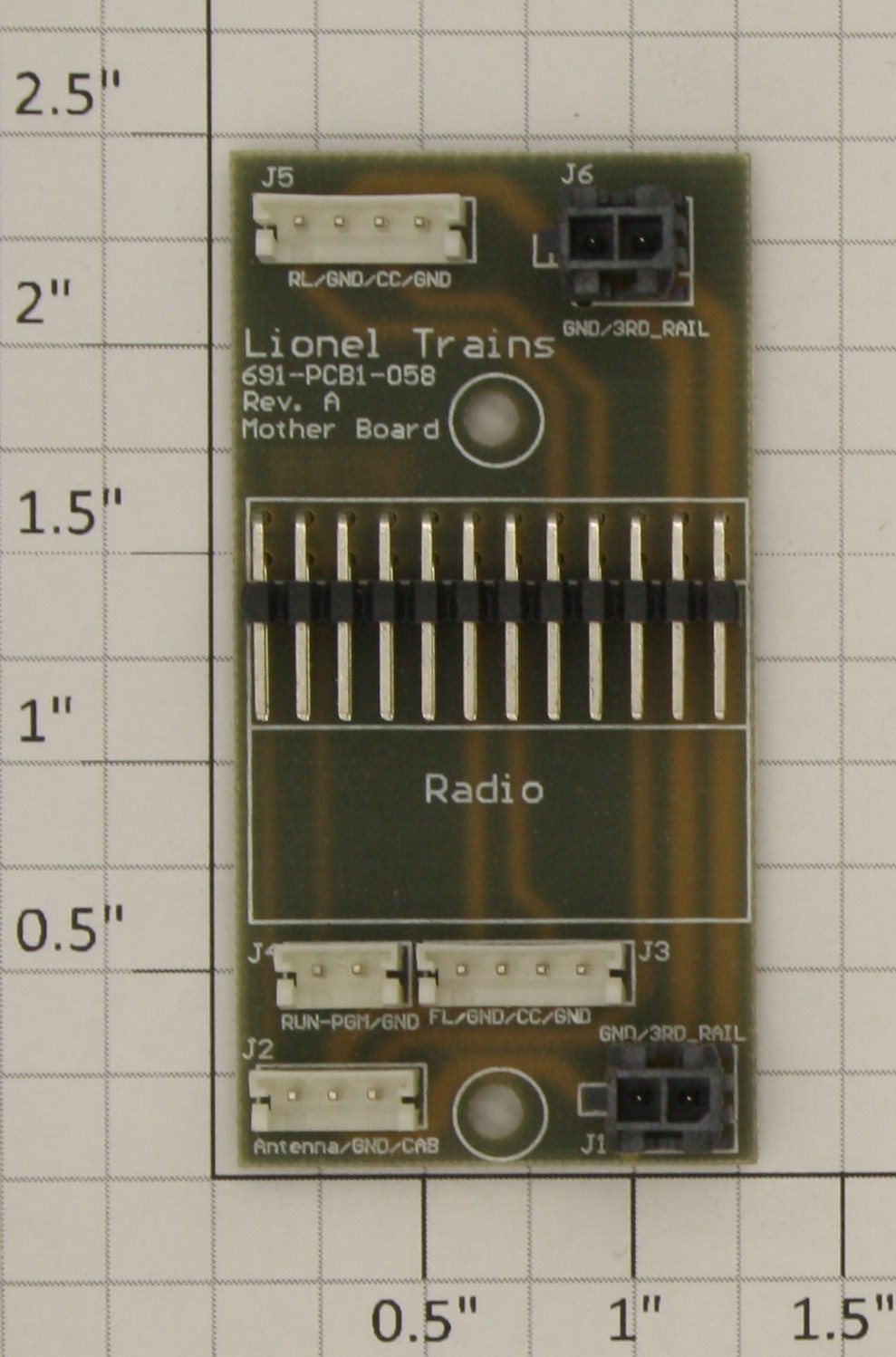 Lionel 691PCB1058 Dummy Unit Motherboard PCB Circuit Board