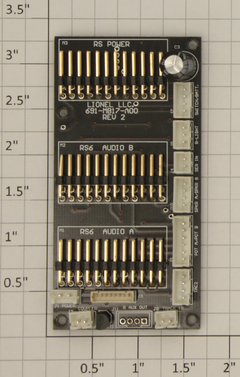 Lionel 691MB17A01 MOTHER BOARD / DUAL RAILSOUNDS-6 / TENDER