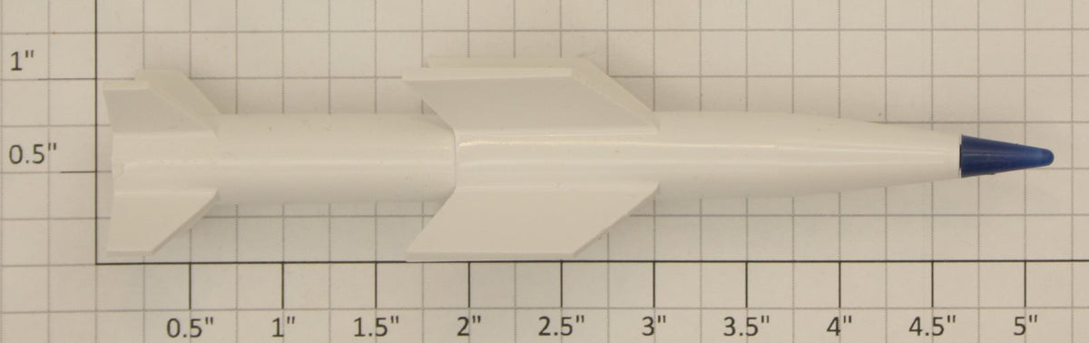 Lionel 6650-80 Solid White Rocket Missile with Blue Tip