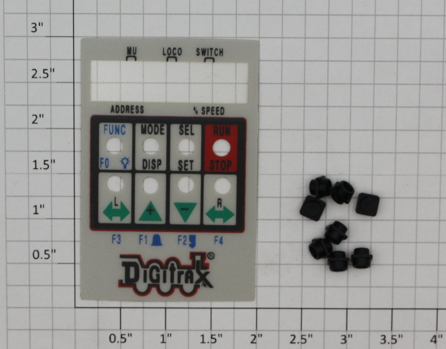 Digitrax DT-100+ IR Advanced Throttle Control Replacement Keyboard