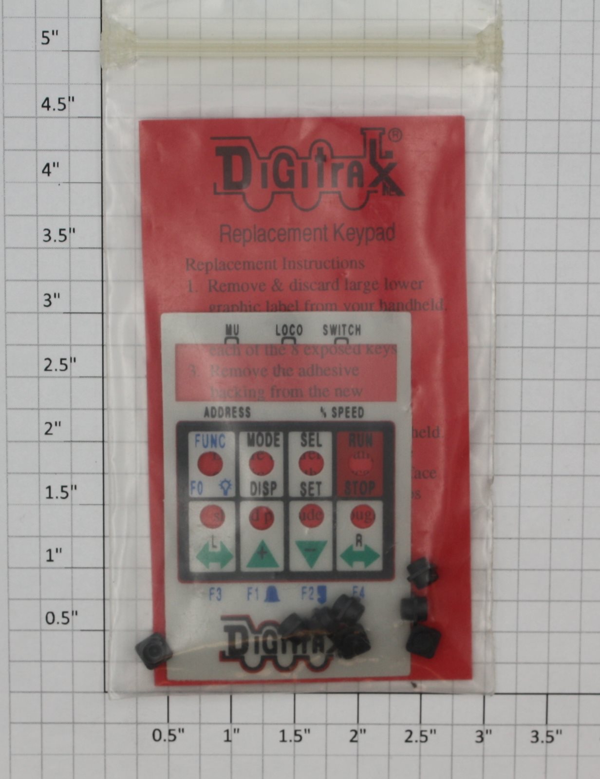 Digitrax DT-100+ IR Advanced Throttle Control Replacement Keyboard