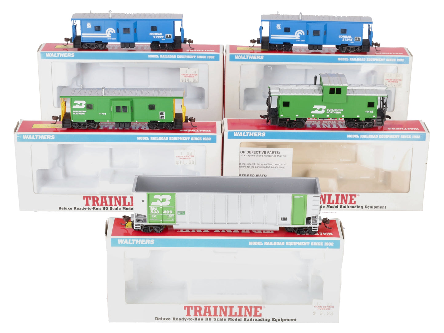 Walthers HO Scale Assorted Freight Cars [5] LN/Box