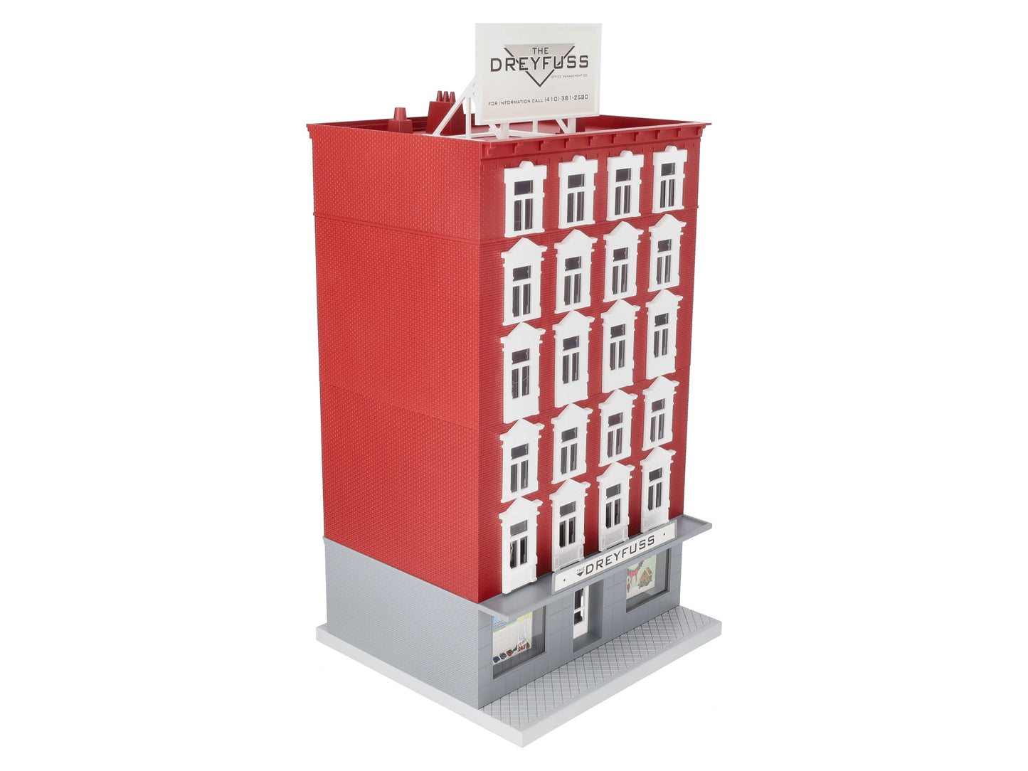MTH 30-9077 O Assembled Dreyfuss 6-Story Building NIB