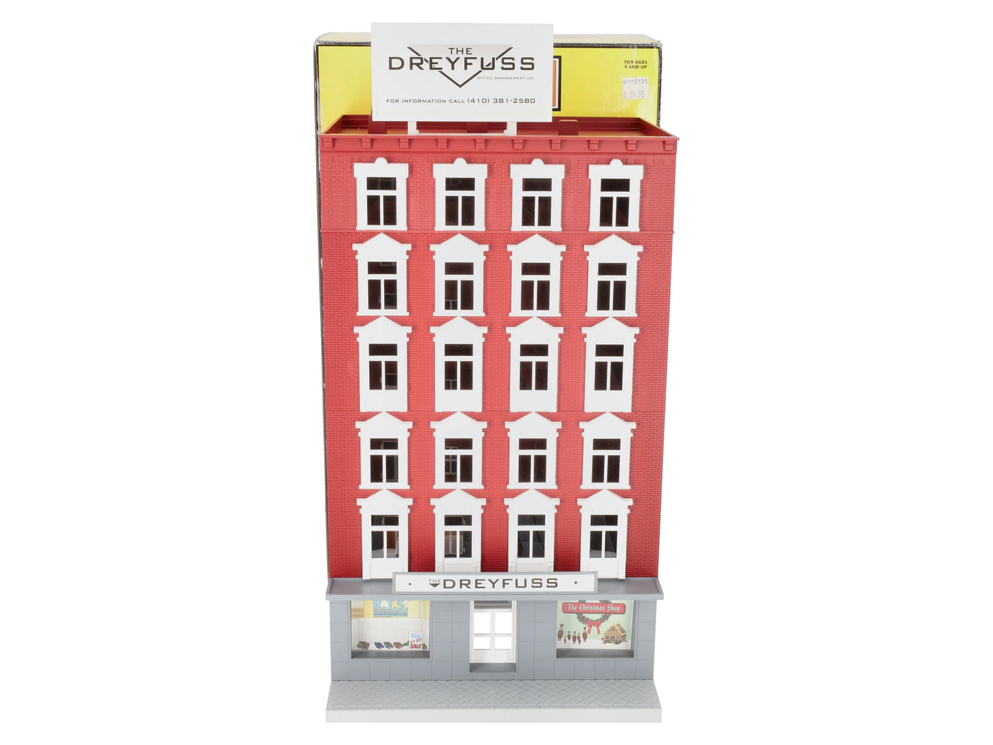 MTH 30-9077 O Assembled Dreyfuss 6-Story Building NIB