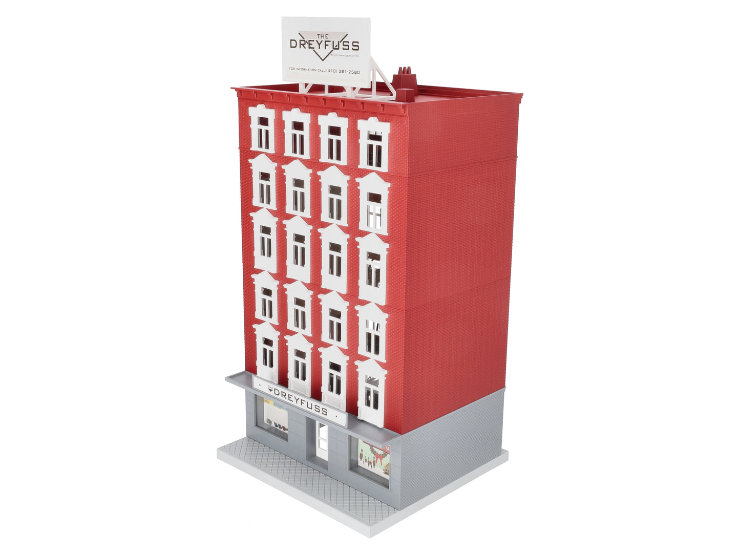 MTH 30-9077 O Assembled Dreyfuss 6-Story Building NIB