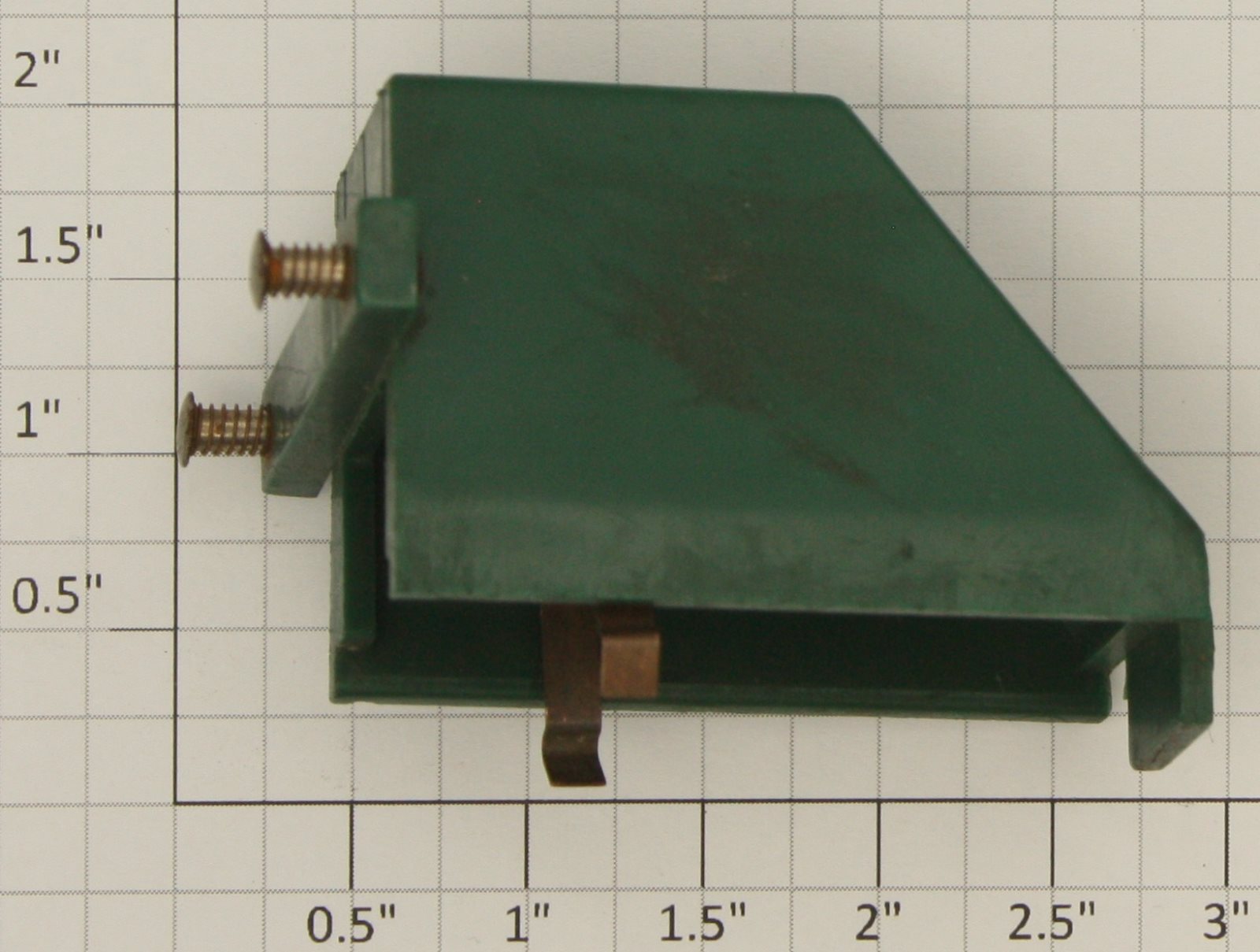 American Flyer 730X1 S Scale Green Lighted Bumper Frame with Screw Socket