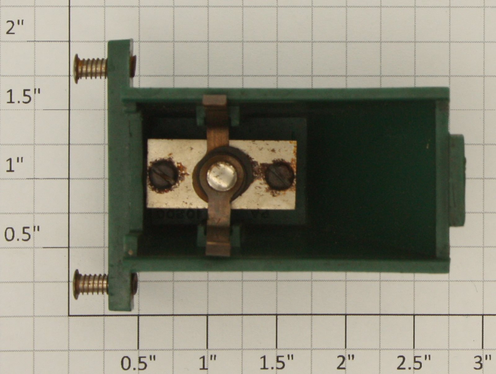 American Flyer 730X1 S Scale Green Lighted Bumper Frame with Screw Socket