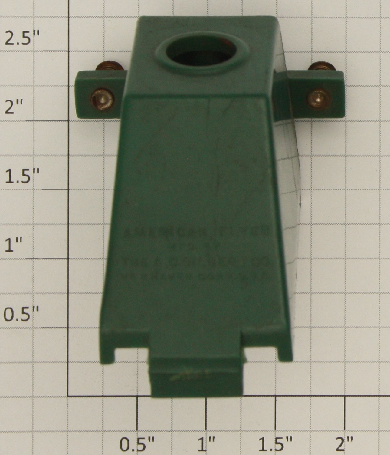 American Flyer 730X1 S Scale Green Lighted Bumper Frame with Screw Socket