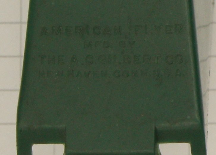 American Flyer 730X1 S Scale Green Lighted Bumper Frame with Screw Socket