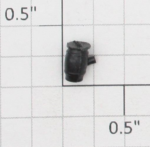 Roundhouse 24303 HO Black Plastic Barrel 21/64" x 13/64"