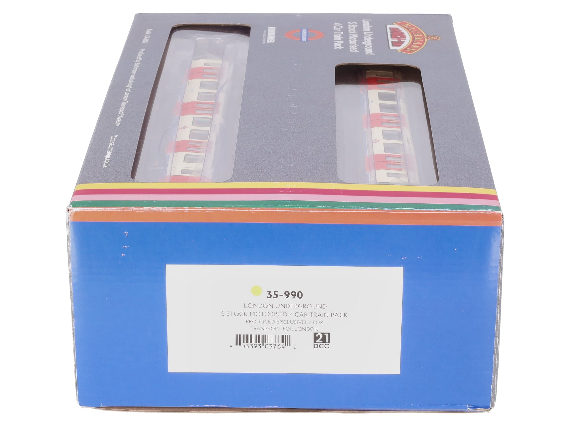 Bachmann 35-990 OO London Underground S Stock Motorized 4-Car Train Pack LN/Box