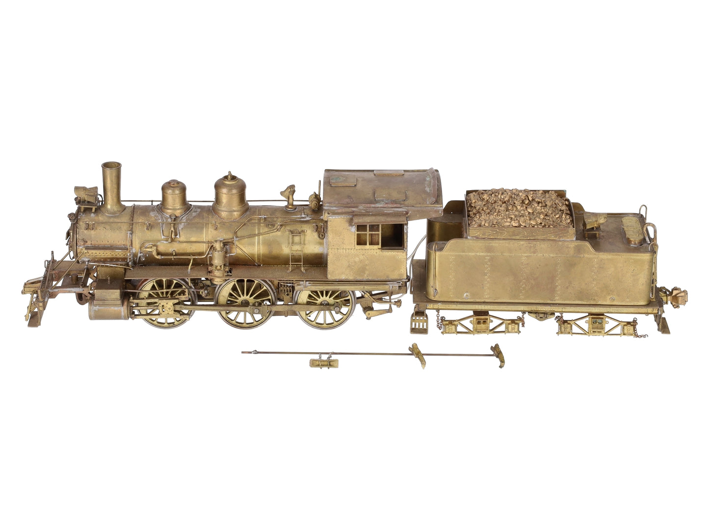 Kemtron O 2-Rail BRASS 2-6-0 Steam Locomotive & Tender - Unpainted VG