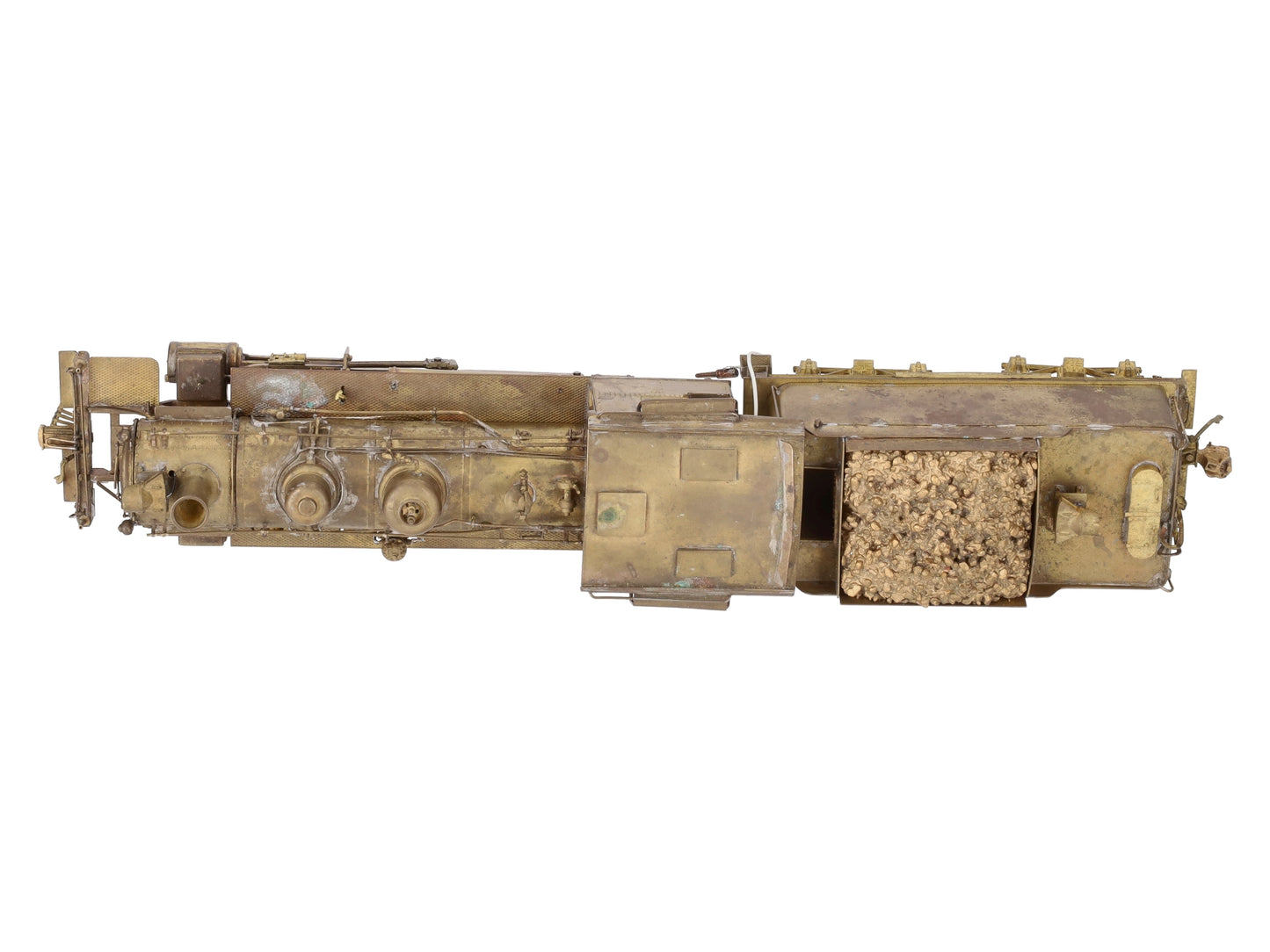 Kemtron O 2-Rail BRASS 2-6-0 Steam Locomotive & Tender - Unpainted VG