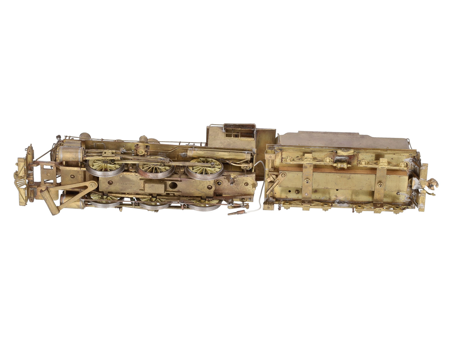 Kemtron O 2-Rail BRASS 2-6-0 Steam Locomotive & Tender - Unpainted VG