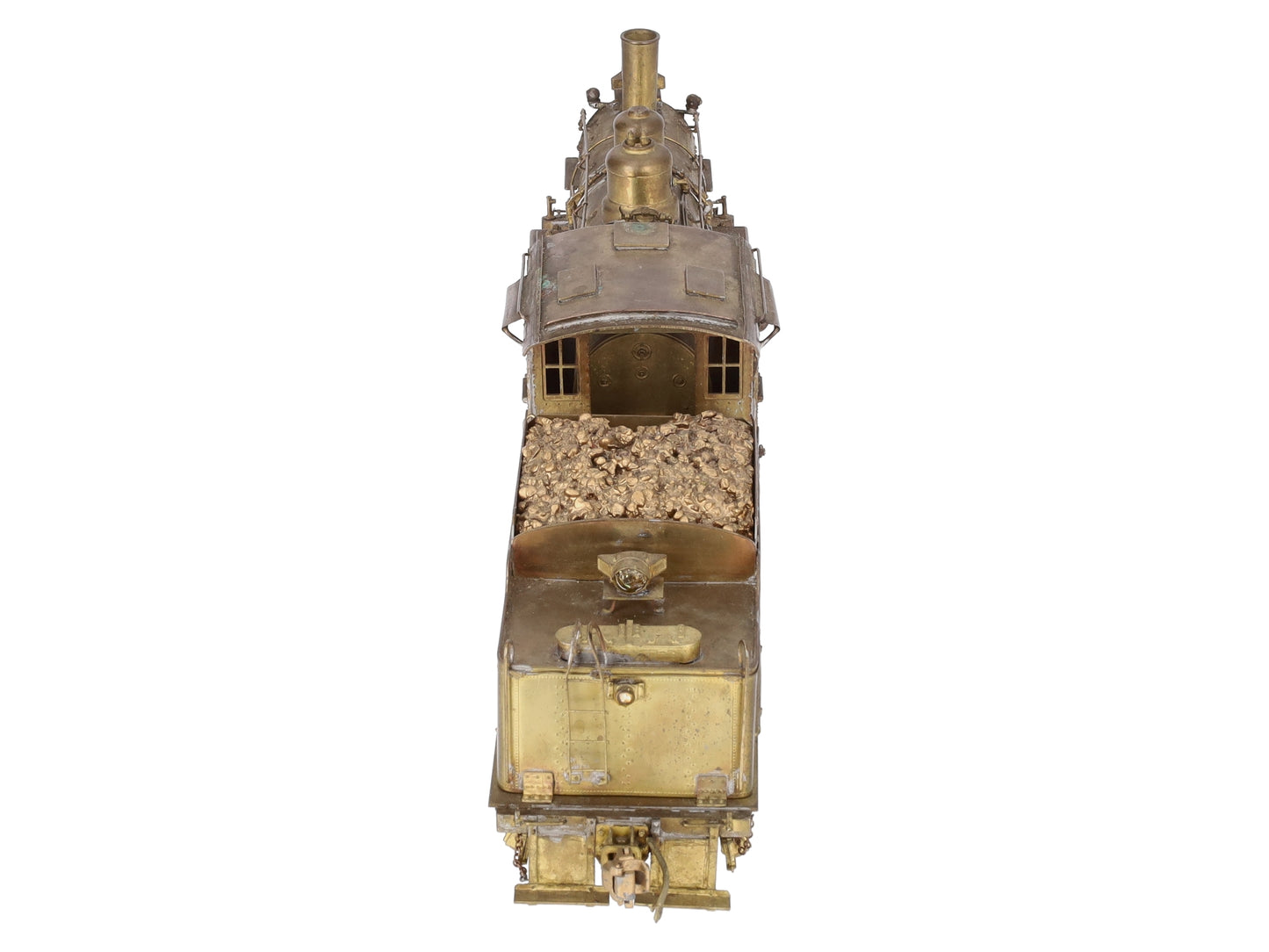 Kemtron O 2-Rail BRASS 2-6-0 Steam Locomotive & Tender - Unpainted VG