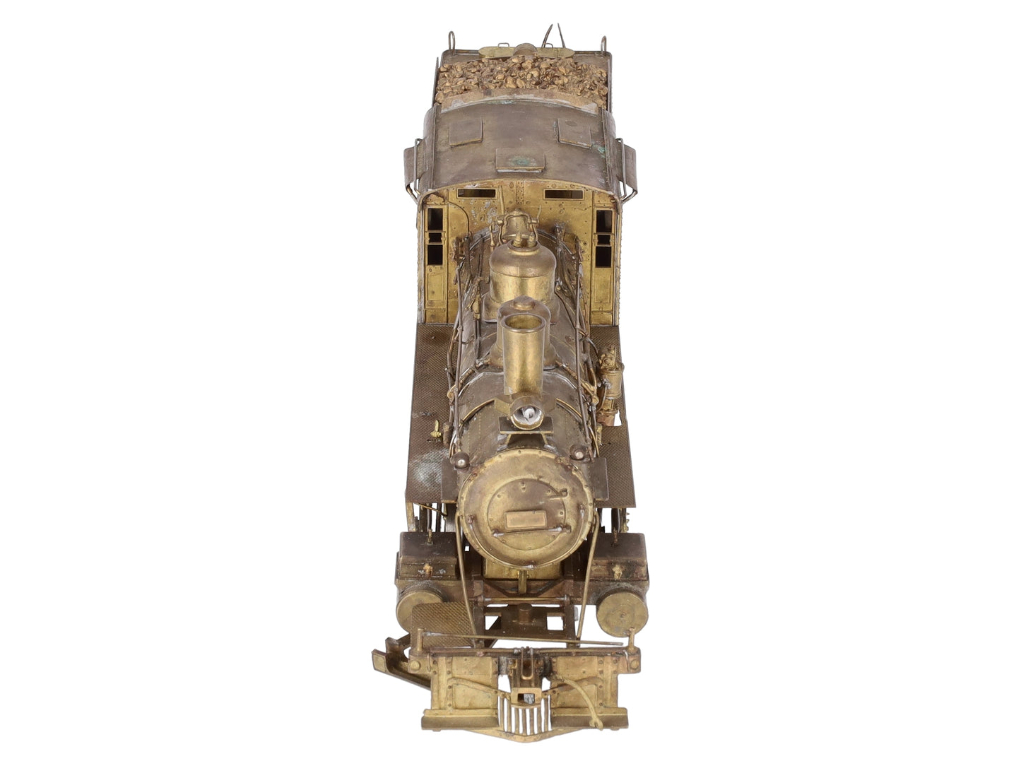 Kemtron O 2-Rail BRASS 2-6-0 Steam Locomotive & Tender - Unpainted VG