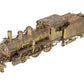 Kemtron O 2-Rail BRASS 2-6-0 Steam Locomotive & Tender - Unpainted VG