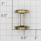 Roundhouse 24165 HO Black Wheel Set with Brass Rim
