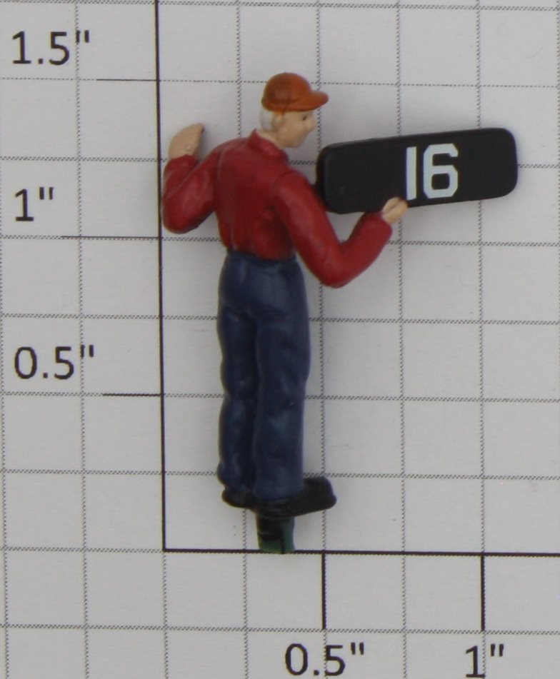 Lionel 34144-182 Scrap Yard Red Shirt Figure with Number Board #16