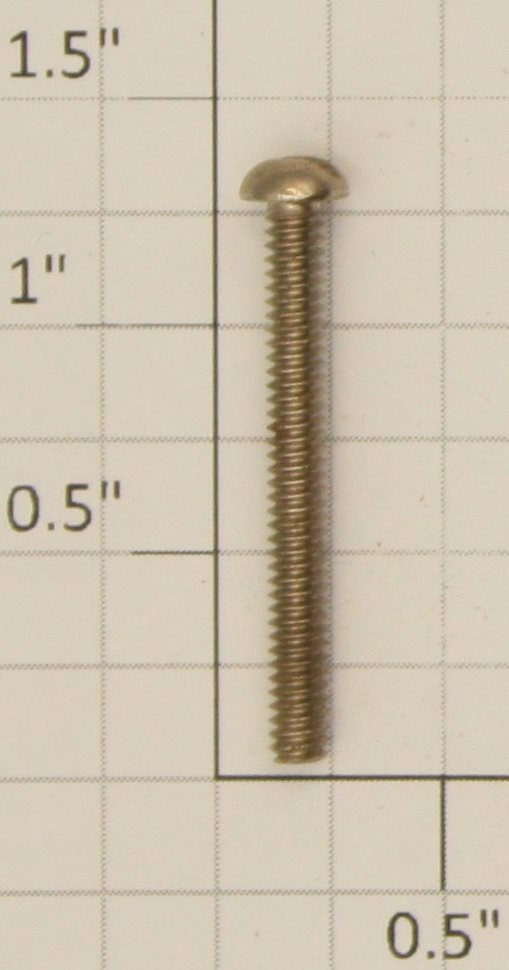 American Flyer S-33 #6-32 x 1-9/32" Nickel Round Head Slotted Screw