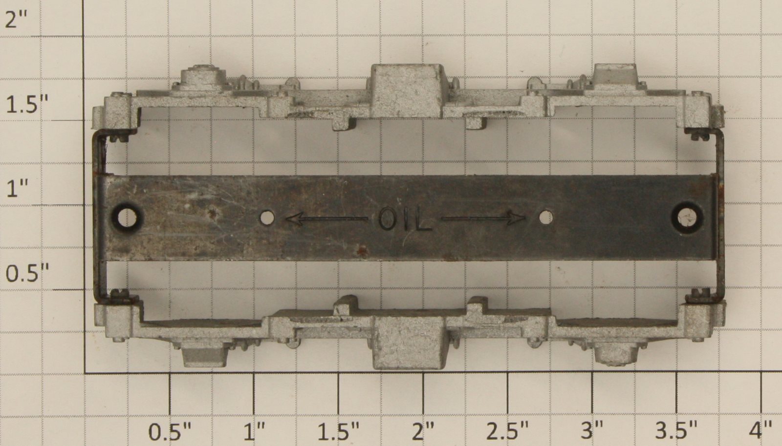 American Flyer XA11456-A S Alco Silver Diesel Truck Side & Bottom Plate Assembly