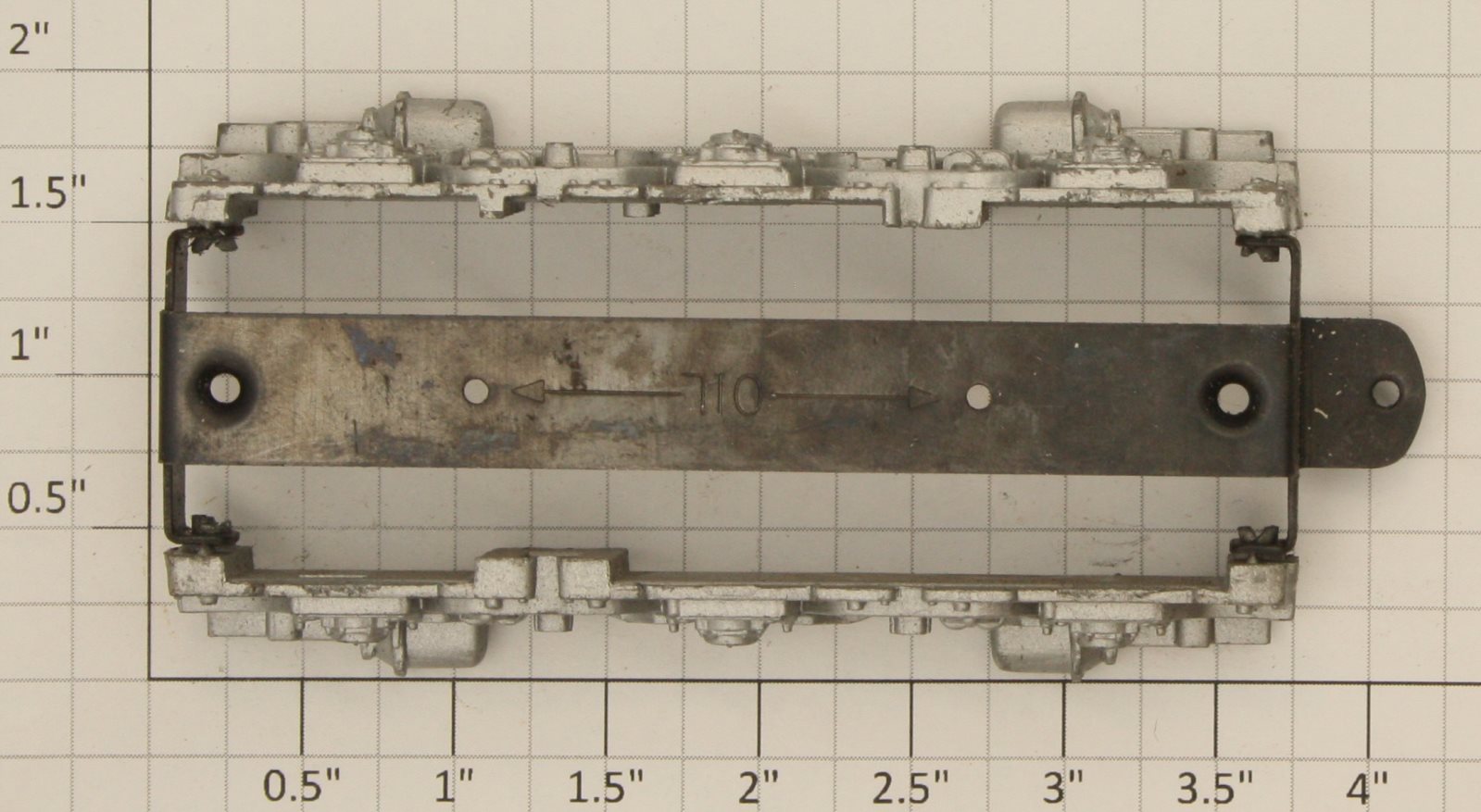 American Flyer XA13A802 S Scale Cast Silver Alco Truck Frame