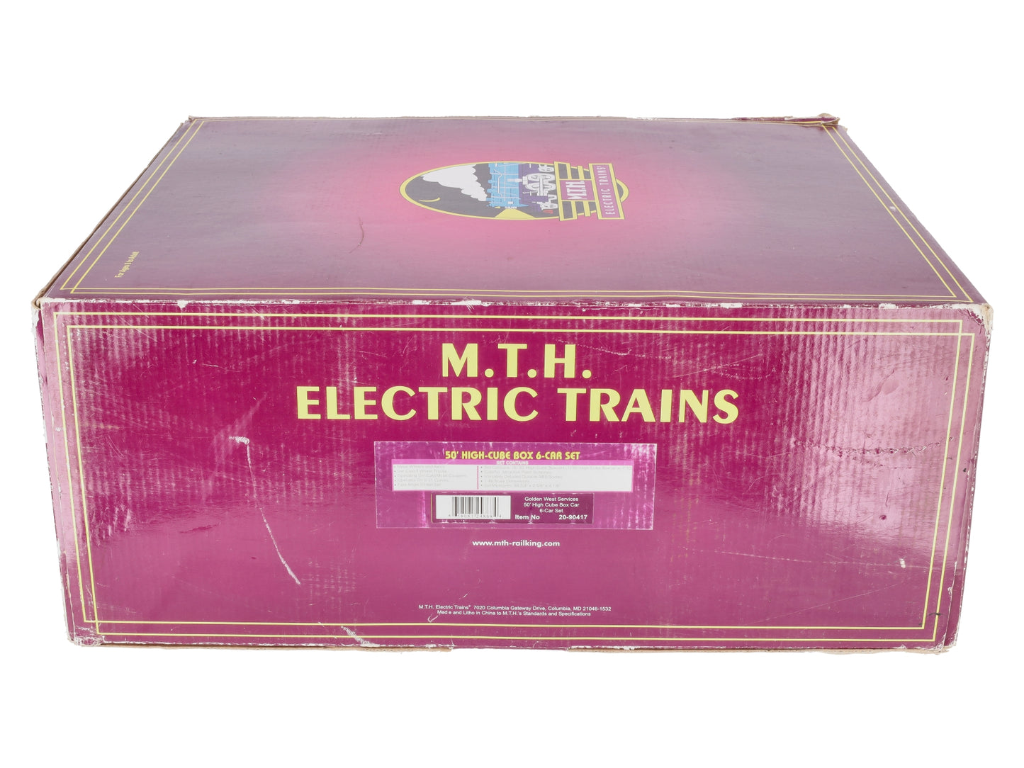 MTH 20-90417 O Golden West Services 50’ High Cube Box Car Set (Set of 6)
