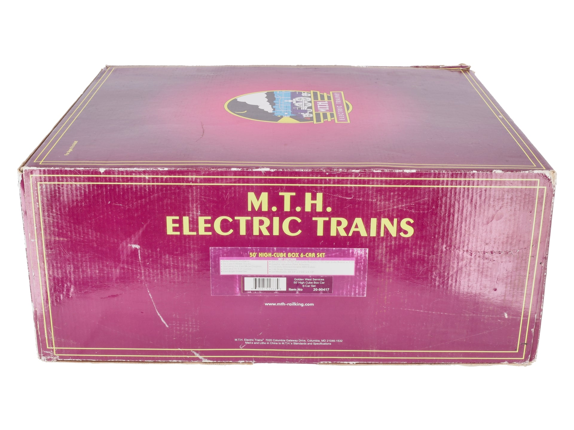 MTH 20-90417 O Golden West Services 50’ High Cube Box Car Set (Set of 6)