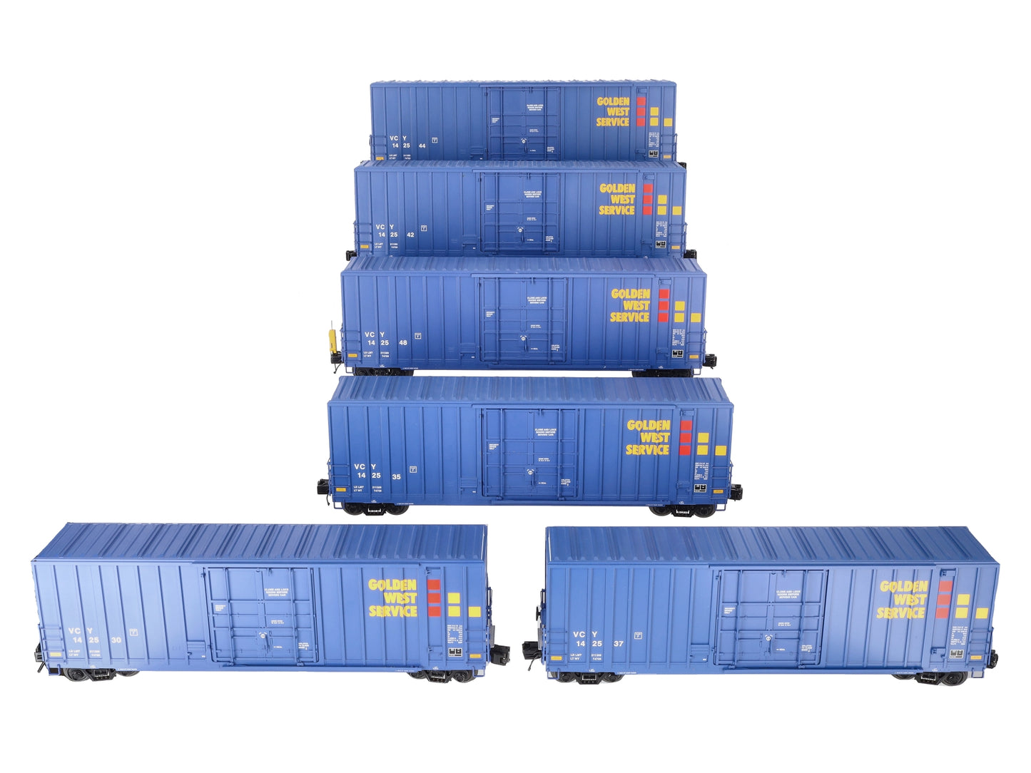 MTH 20-90417 O Golden West Services 50’ High Cube Box Car Set (Set of 6)