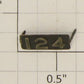 American Flyer 124 #124 Black Metal Nameplate with Embossed Numbers