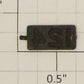 American Flyer 124 #124 Black Metal Nameplate with Embossed Numbers