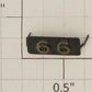 American Flyer 66-99 #66 or #99 Black Metal Nameplate with Embossed Numbers