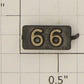 American Flyer 66-99 #66 or #99 Black Metal Nameplate with Embossed Numbers