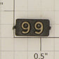 American Flyer 66-99 #66 or #99 Black Metal Nameplate with Embossed Numbers