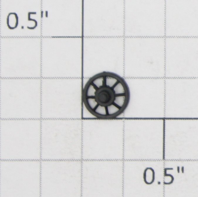 Roundhouse 23559 HO Black Plastic Brake Wheel