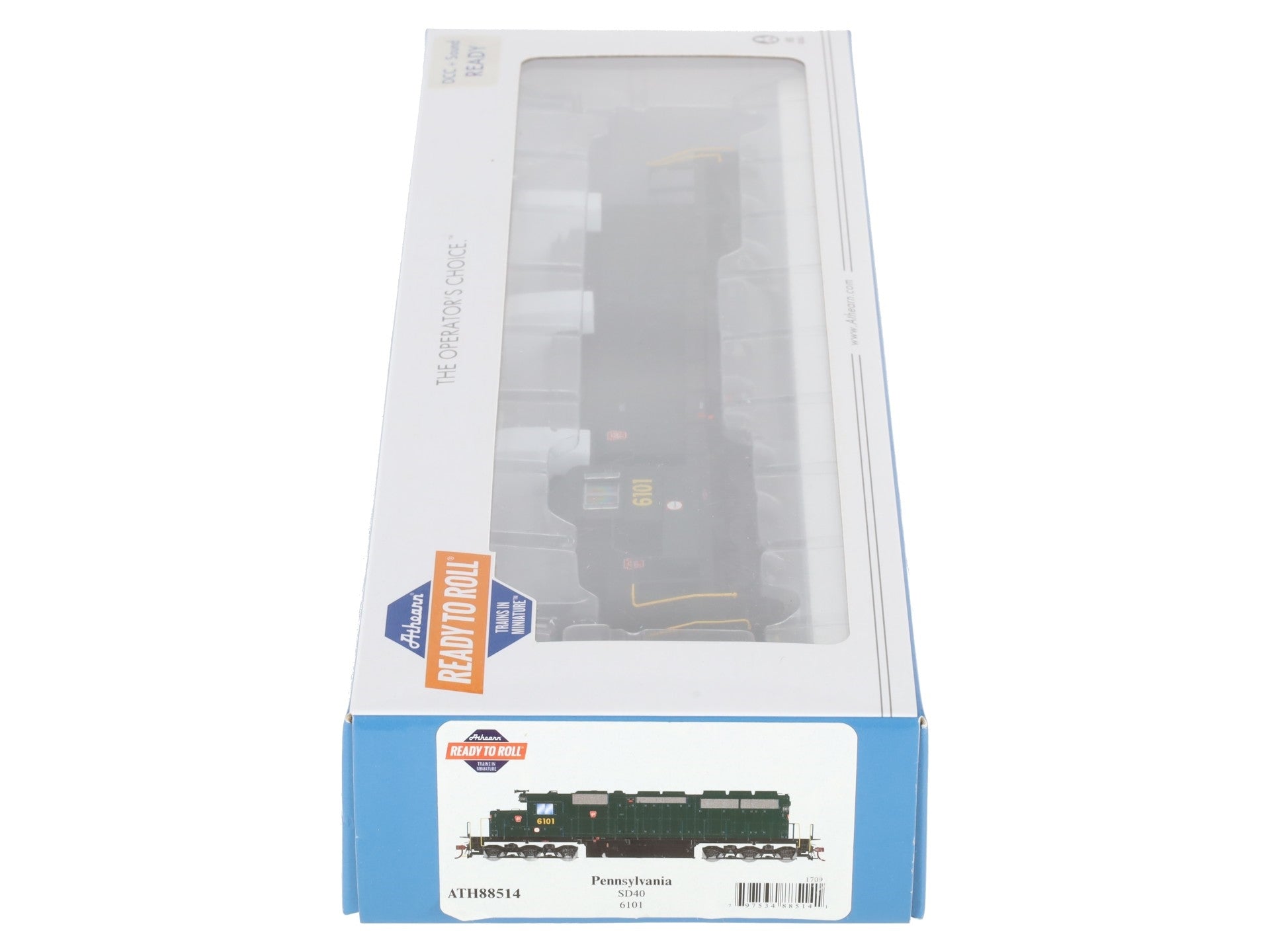 Athearn 88514 HO Pennsylvania RTR Dark Green SD40 Diesel Locomotive #6101