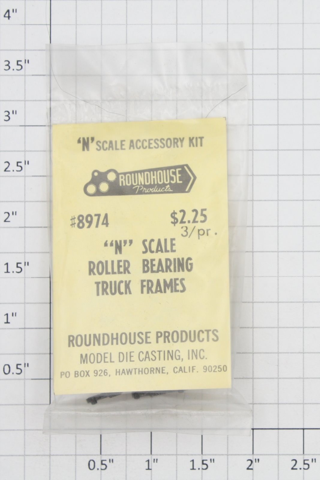 Roundhouse 8984 N Scale Roller Bearing Truck Frame (Pack of 6)