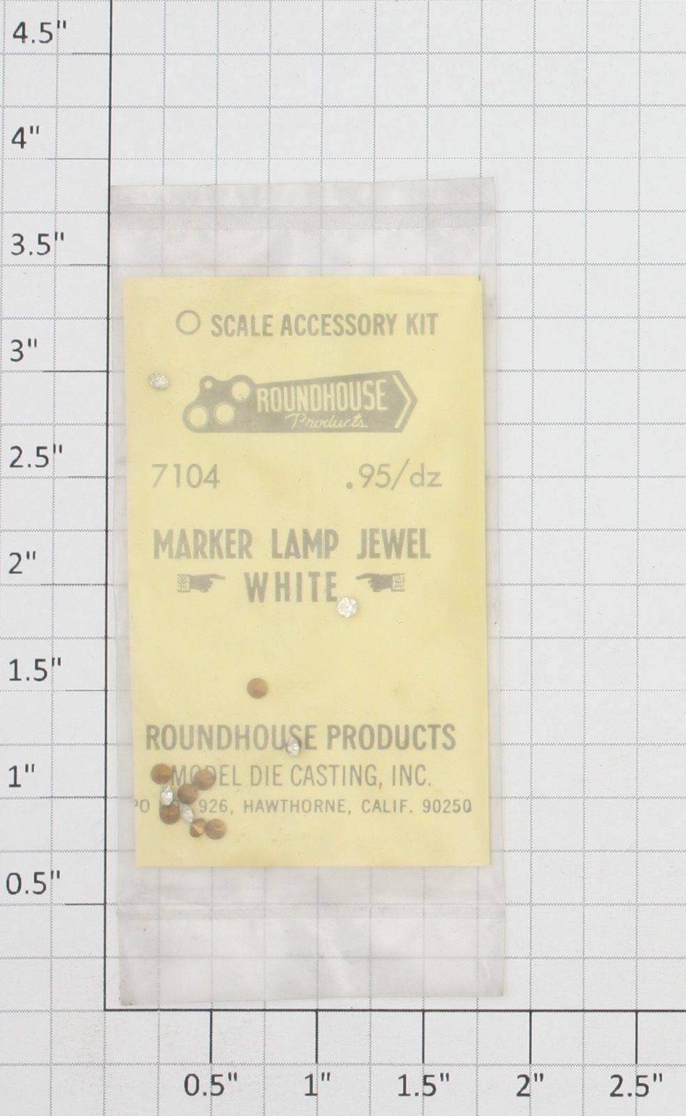 Roundhouse 7104 HO White Marker Lamp Jewel  (Pack of 12)
