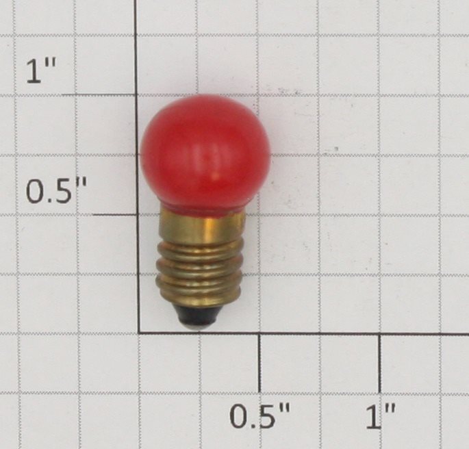 Lionel 428R 12 Volt Red Translucent Screw Base Large Globe Light Bulb