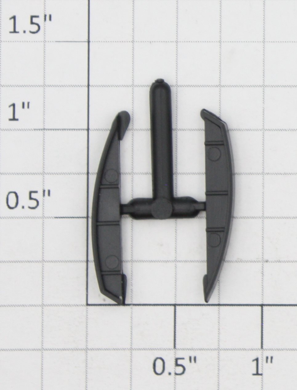 Roundhouse 2990 HO Black Plastic Brake Shoe (Set of 2)