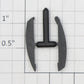 Roundhouse 2990 HO Black Plastic Brake Shoe (Set of 2)