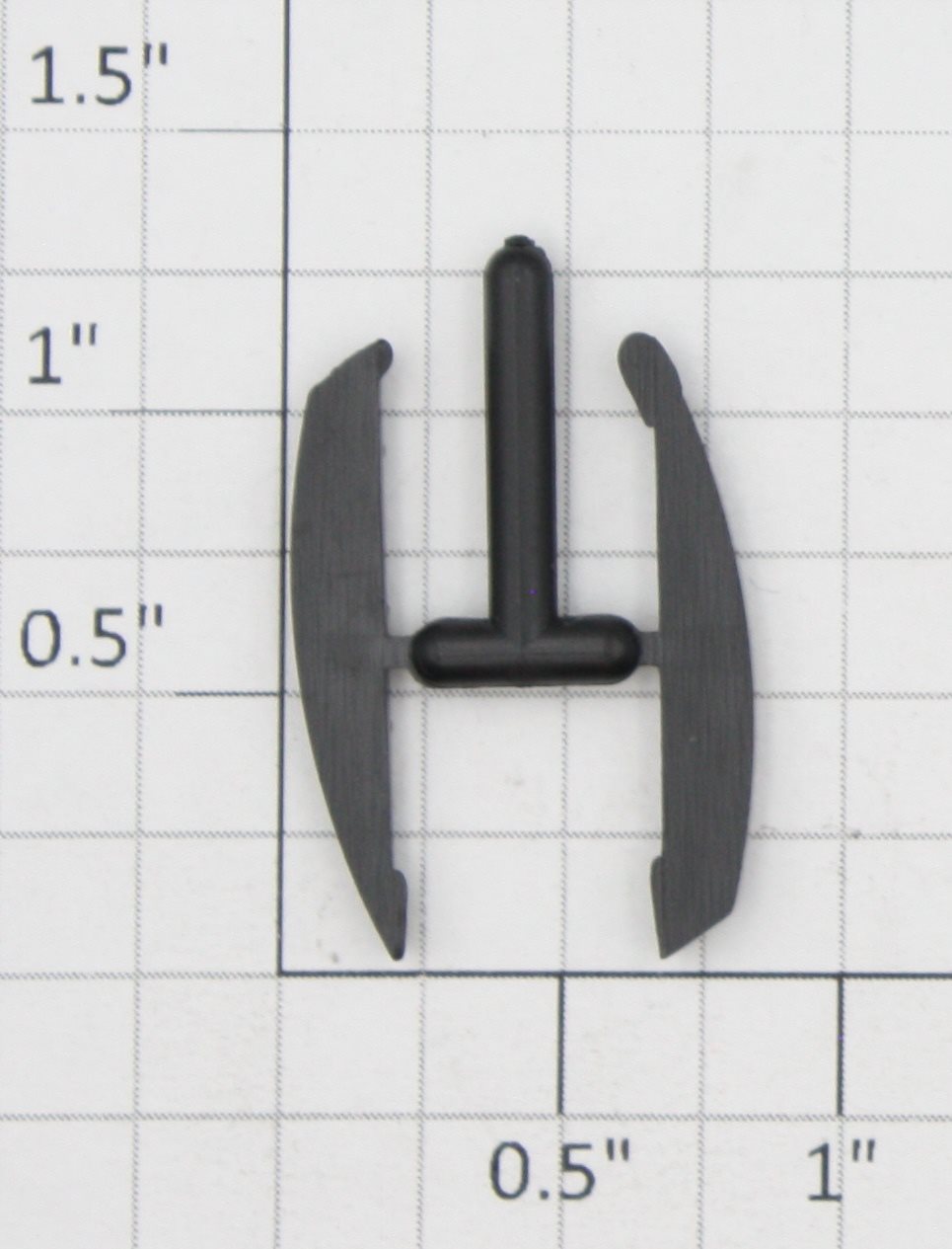 Roundhouse 2990 HO Black Plastic Brake Shoe (Set of 2)