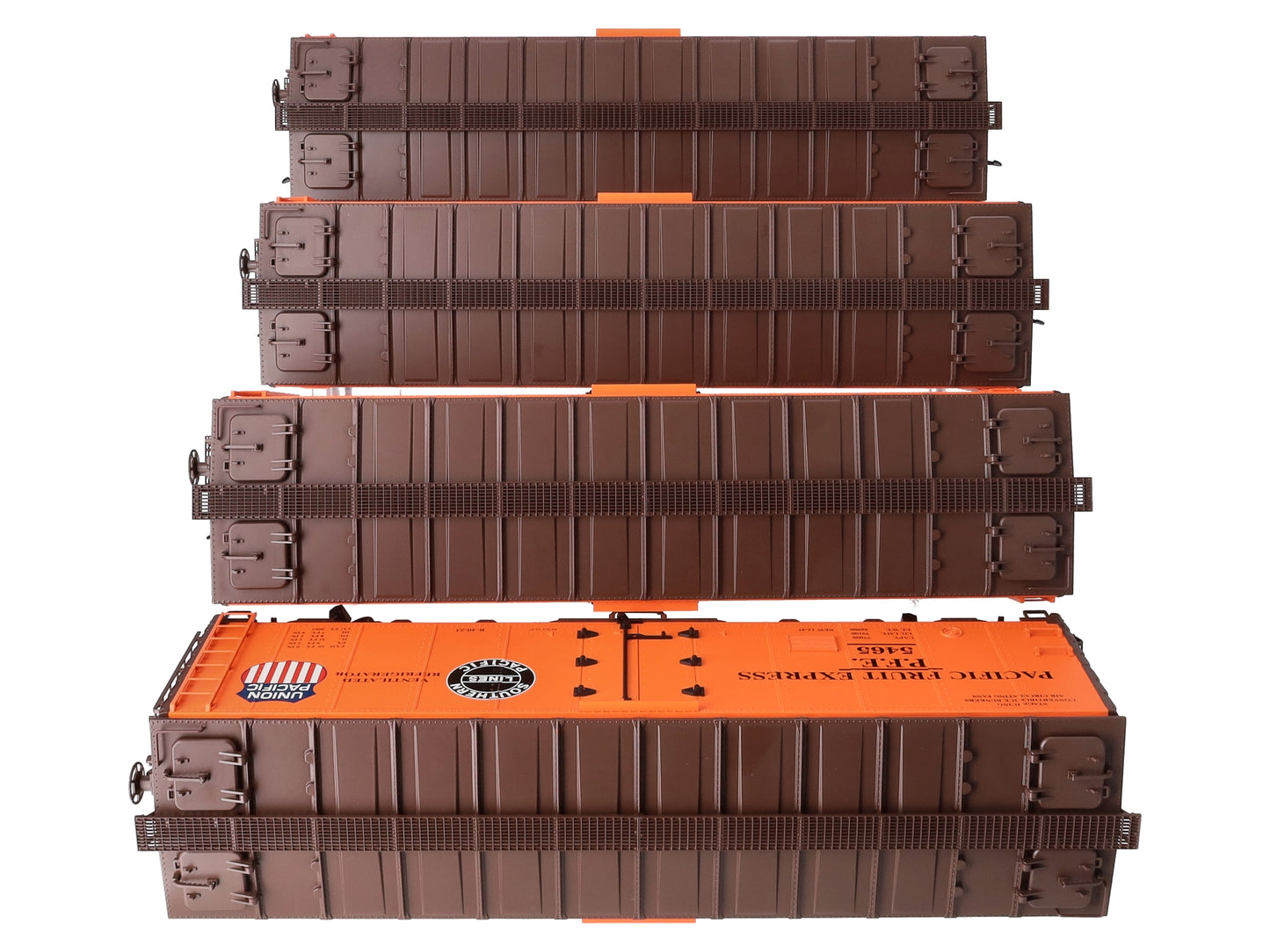 USA Trains R16506B G PFE SP & UP 40 ft. Refrigerator Cars Set #2 (4)